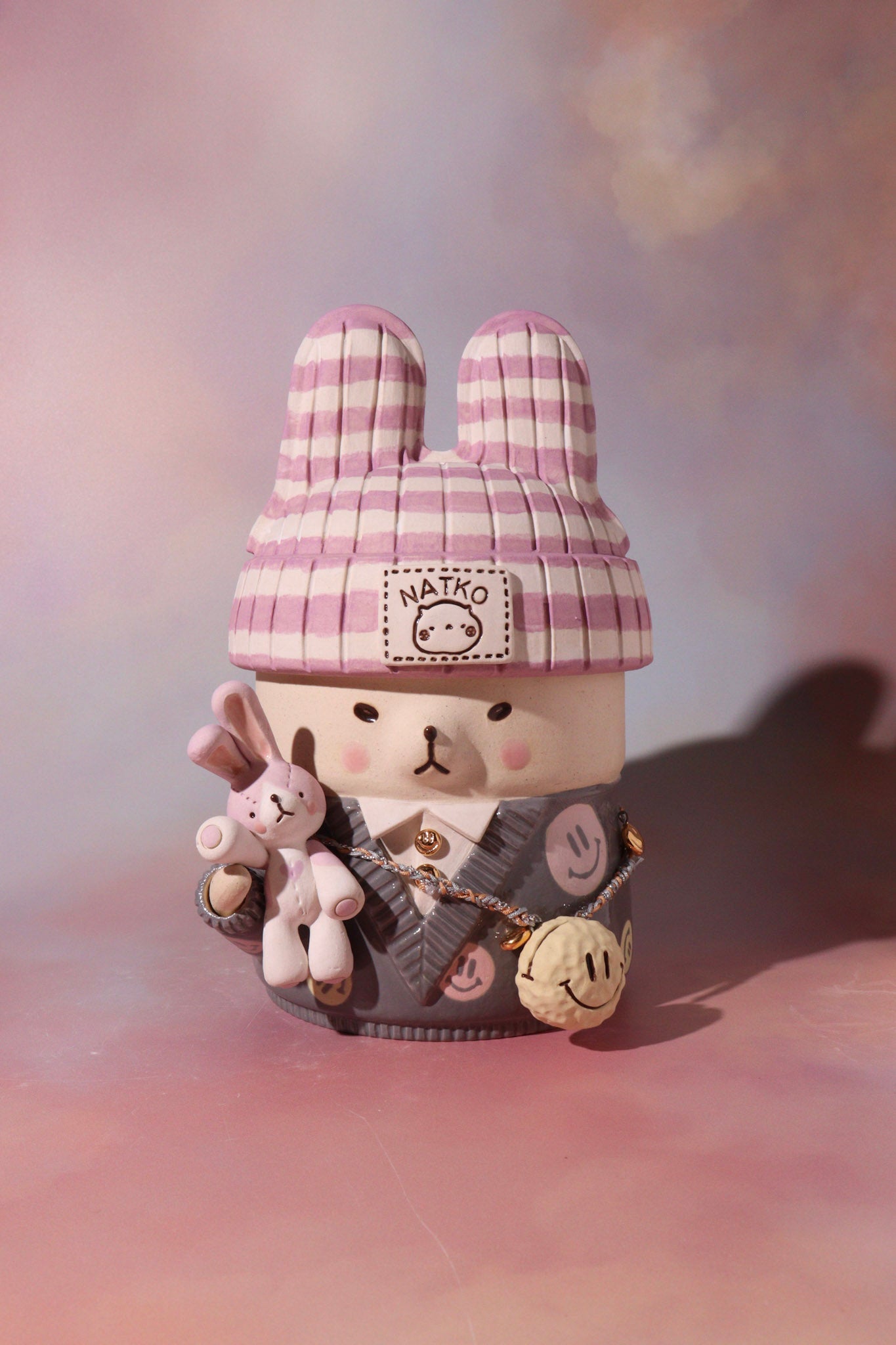 Jar -  Trendy Smiley Bunny