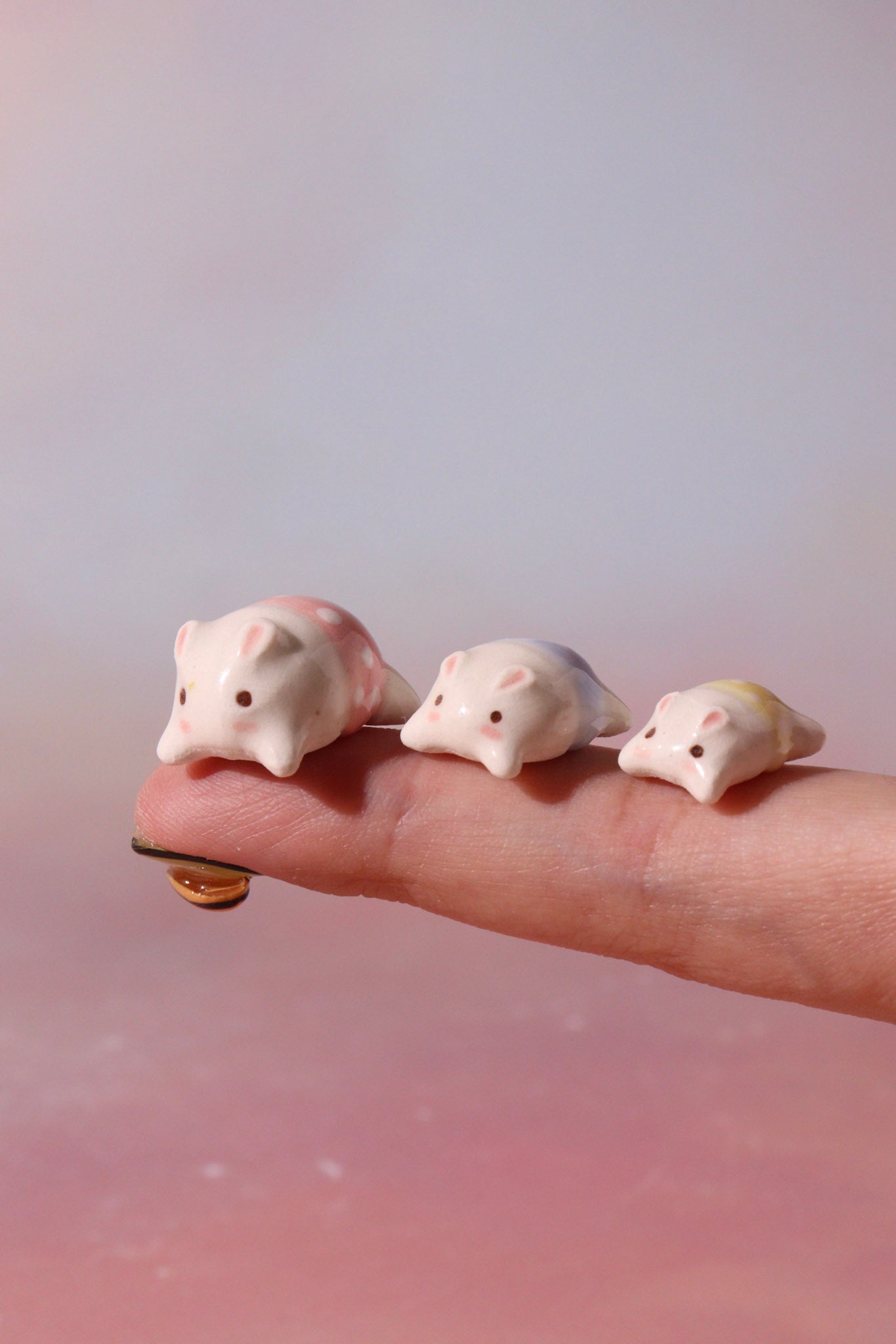 Ceramic Figurine - Weeny Bunny (Family of 3)