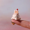 Ceramic Figurine - Weeny bunny (Strawberry Cake)
