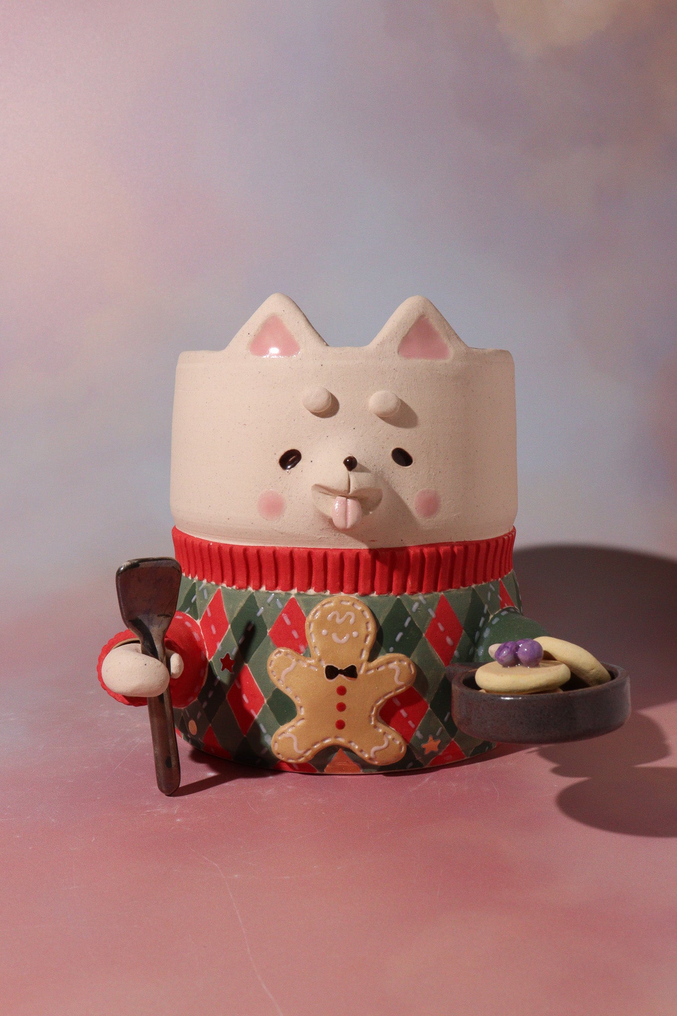 Pot - Breakfast time! Holiday Pj Shiba