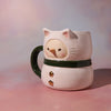 Mug - Snowman Kitty (Green)