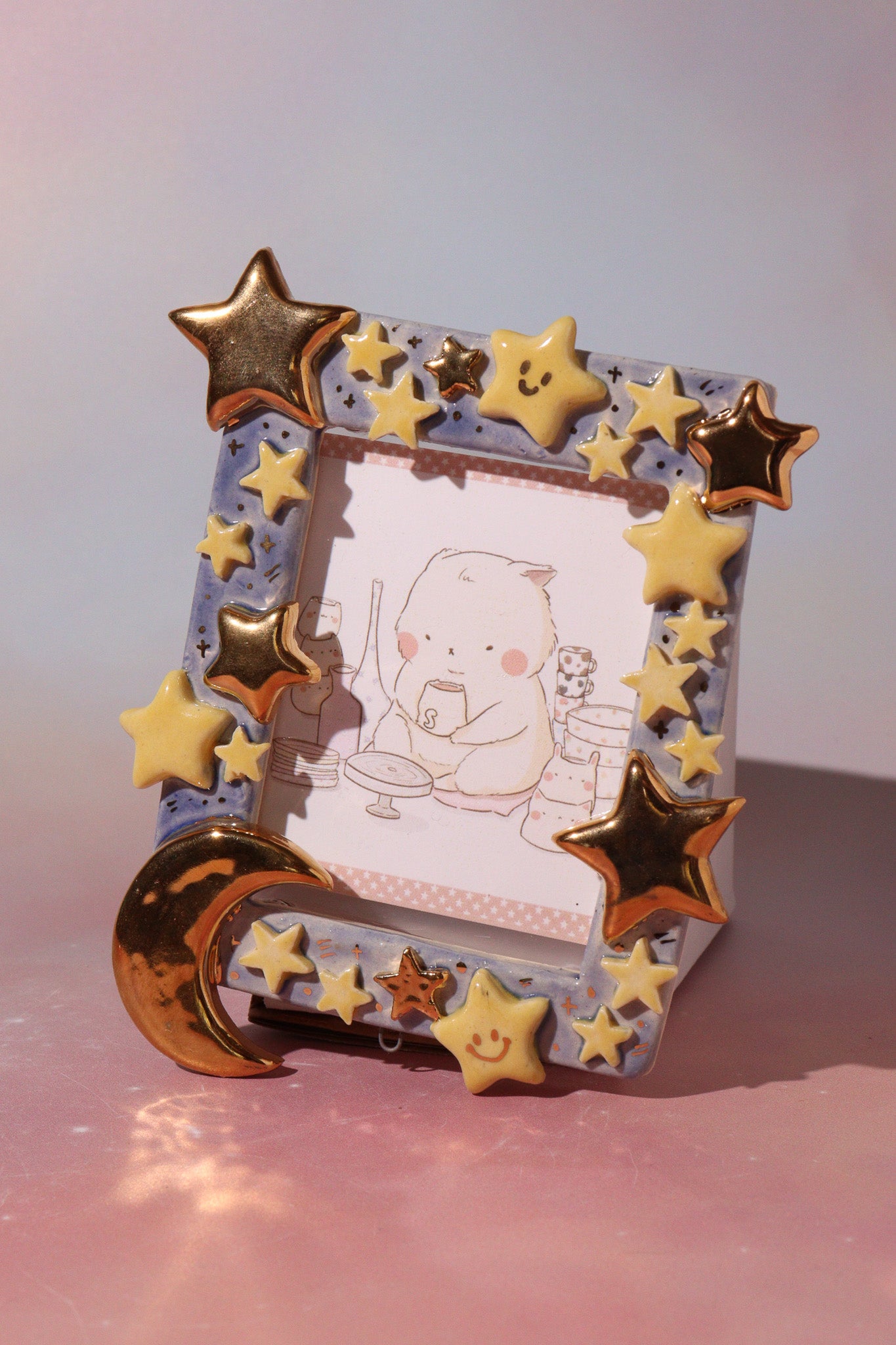 Polaroid Frame - Starry Sky (Upside down Smiley)