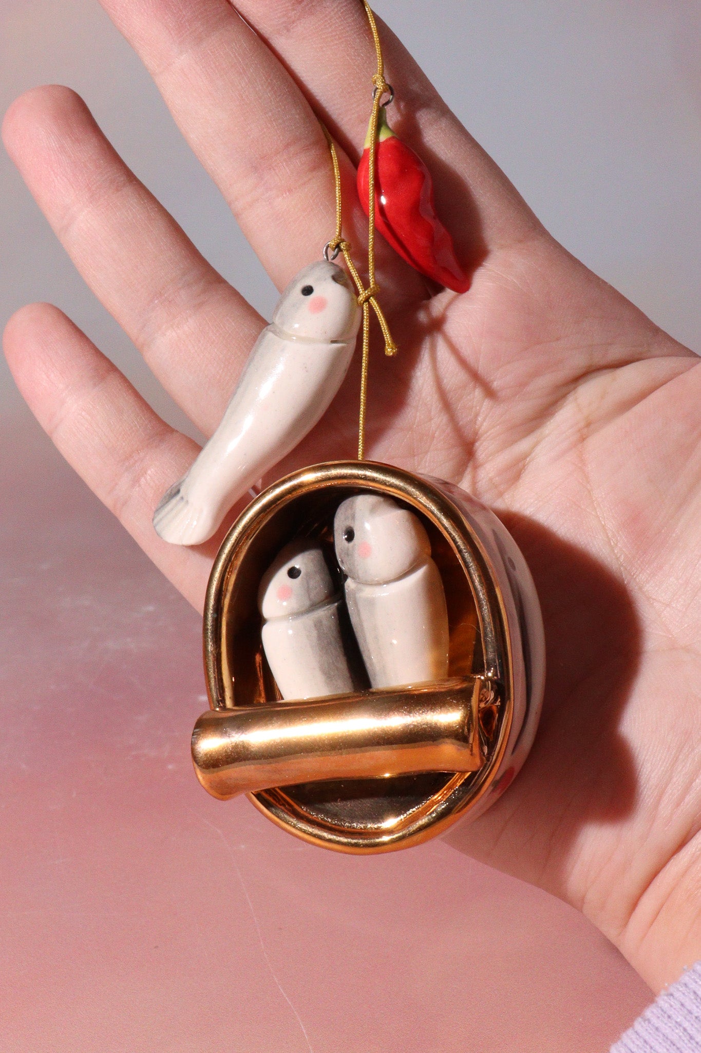 Ornament  - Sardine Fishies (Chilly Pepper)