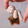 Ornament  - Star Catcher (Grey Kitty)