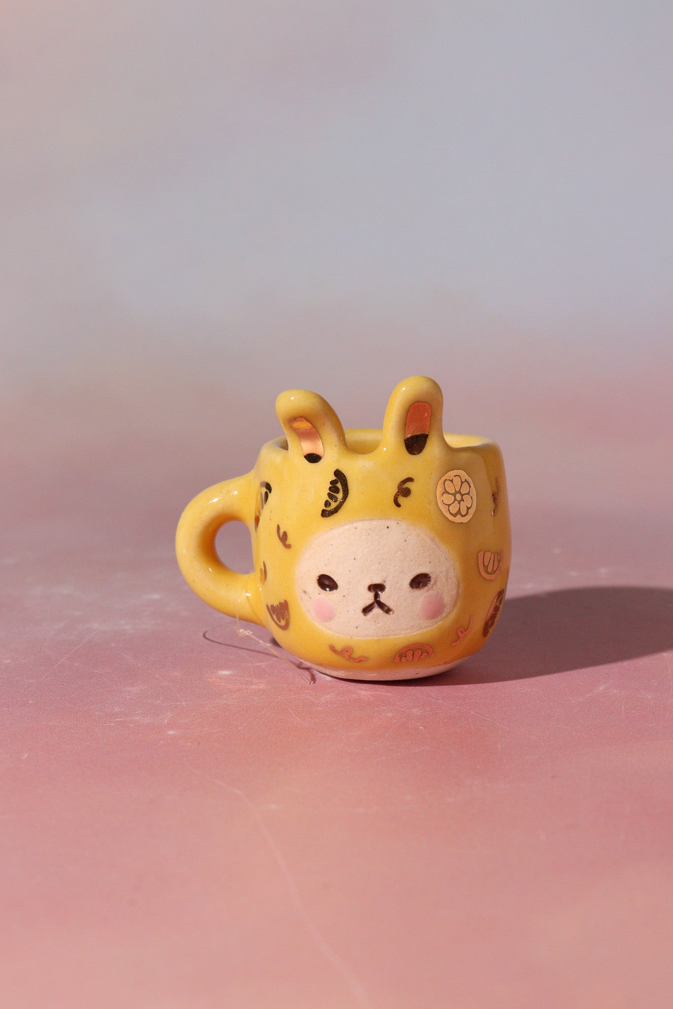 Small Figurine - Mini Mug Ornament (Lemon bunny)