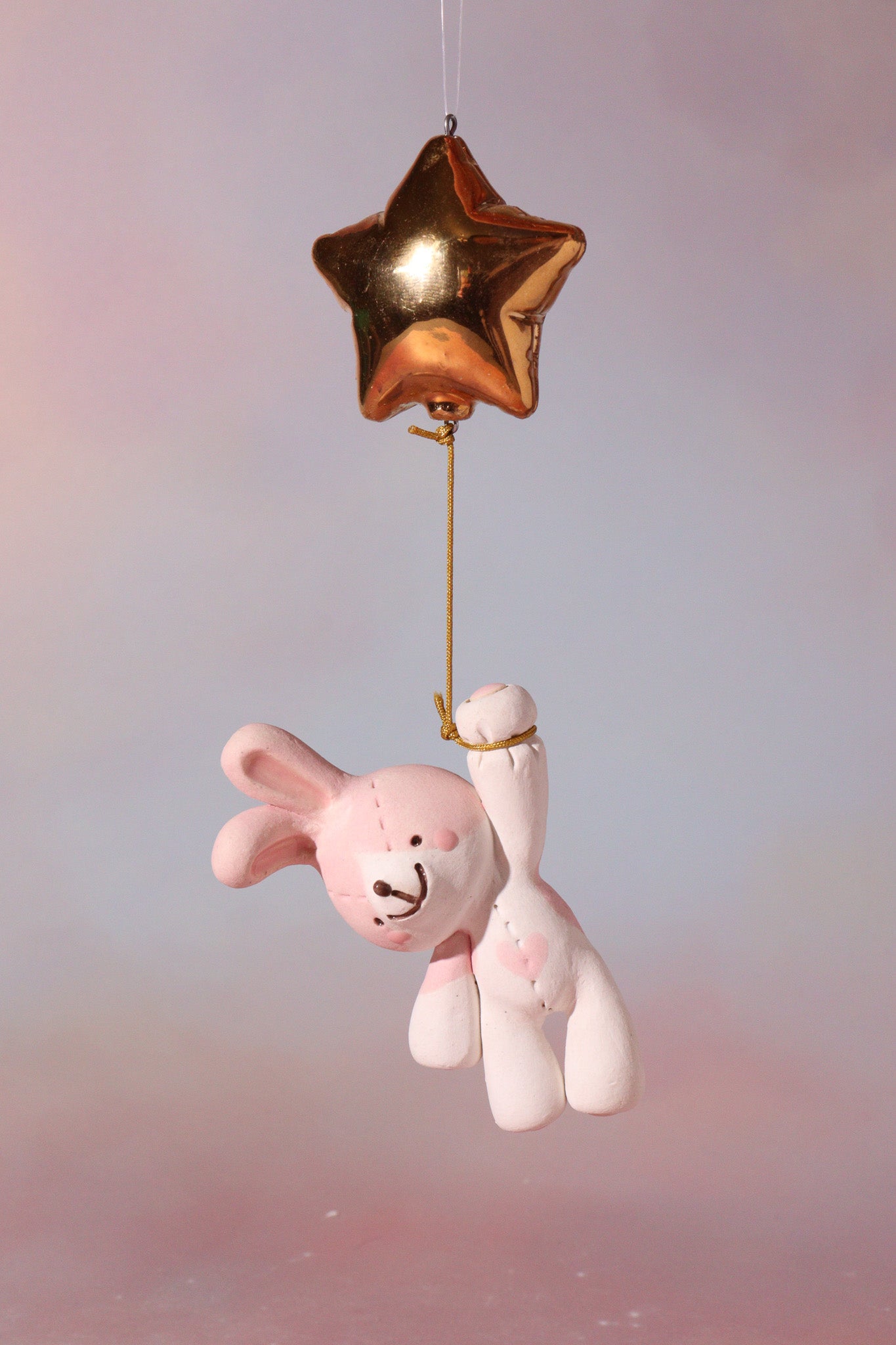 Ornament  - Up! (Pink bunny)